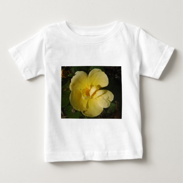 T-shirt Pour Bébé Rose jaune sauvage (Devant)