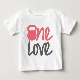 T-shirt Pour Bébé Rose "un amour "
