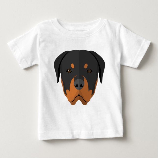 T-shirt Pour Bébé Rottweiler de bébé (Devant)