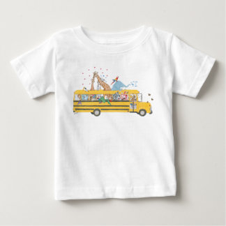 T-shirt Pour Bébé Roues sur l'éclaboussure de bus