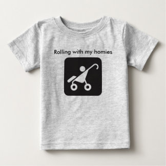 T-shirt Pour Bébé Rouler avec ma chemise d'amis