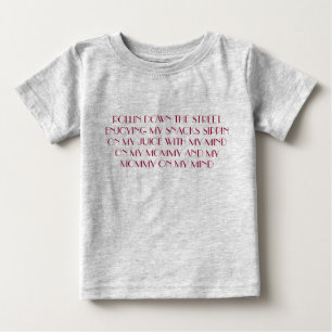 T-shirt Pour Bébé Rouler dans la rue.