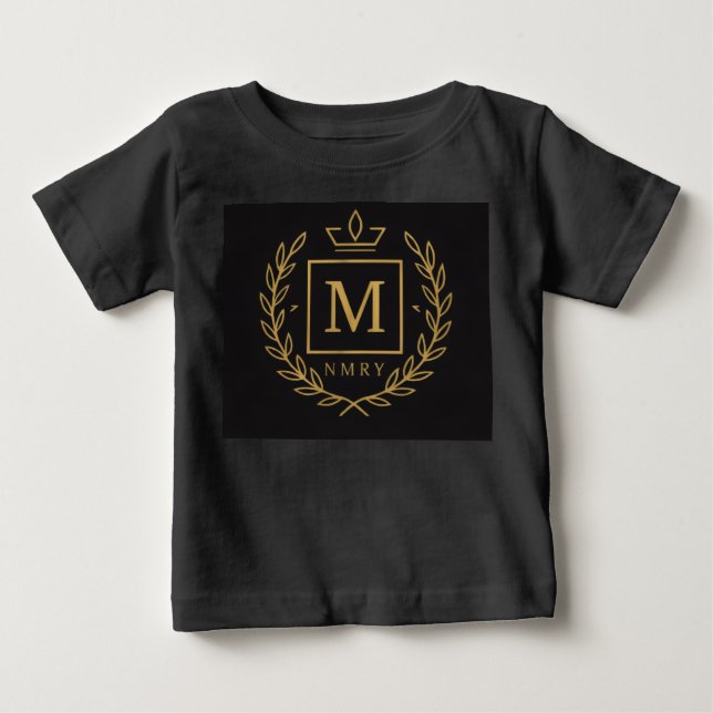 T-shirt Pour Bébé "Royal NMKY Emblem – Monogram M Crest Design" (Devant)
