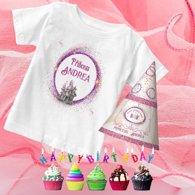T-shirt Pour Bébé Royal Princess Birthday Party Invité d'honneur (Créateur téléchargé)