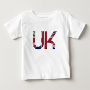 T-shirt Pour Bébé Royaume-Uni Union Jack British Drapeau Typographie