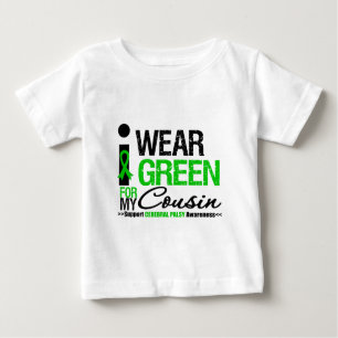 T-shirt Pour Bébé Ruban vert d'usage de l'infirmité motrice