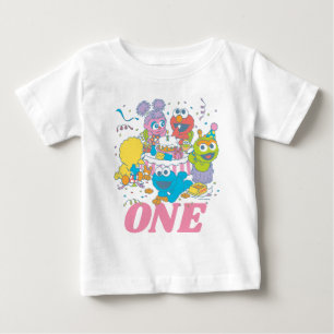 T-shirt Pour Bébé Rue Sésame   1er anniversaire de bébé