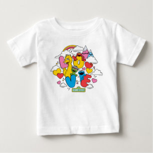 T-shirt Pour Bébé Rue Sésame   Amour