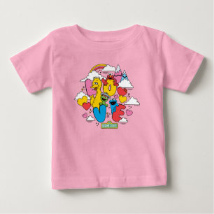 T-shirt Pour Bébé Rue Sésame   Amour