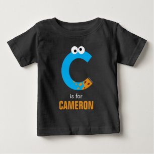 T-shirt Pour Bébé Rue Sésame   C est pour Cookie Monster