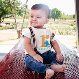 T-shirt Pour Bébé Rue Sésame | Cookie Monster 1er Anniversaire