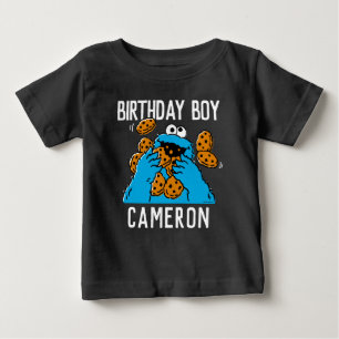 T-shirt Pour Bébé Rue Sésame   Cookie Monster 1st Birthday Baby T