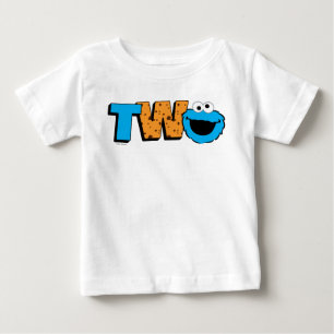 T-shirt Pour Bébé Rue Sésame   Cookie Monster 2e anniversaire