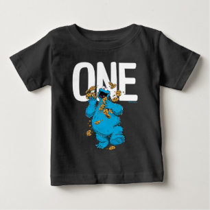 T-shirt Pour Bébé Rue Sésame   Cookie Monster Je suis un anniversair