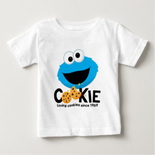 T-shirt Pour Bébé Rue Sésame   Cookie Monster Lookies