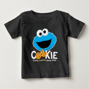 T-shirt Pour Bébé Rue Sésame   Cookie Monster Lookies