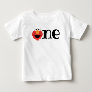 T-shirt Pour Bébé Rue Sésame Elmo 1st Birthday Chalkboard Baby