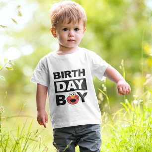 T-shirt Pour Bébé Rue Sésame   Elmo - Birthday Boy