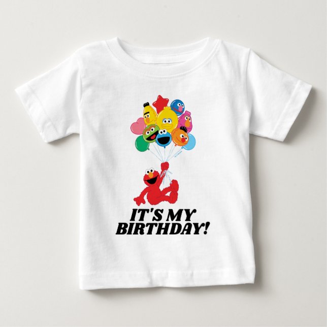 T-shirt Pour Bébé Rue Sésame | Elmo & Copains Anniversaire (Devant)