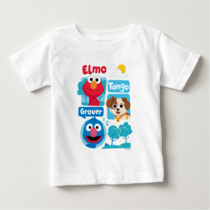 T-shirt Pour Bébé Rue Sésame   Elmo, Tango, & Grover Park Graphic