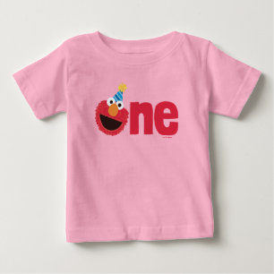 T-shirt Pour Bébé Rue Sésame   Elmo - Un premier anniversaire