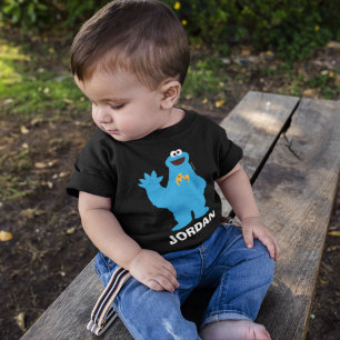 T-shirt Pour Bébé Rue Sésame   Monstre de cookies personnalisé