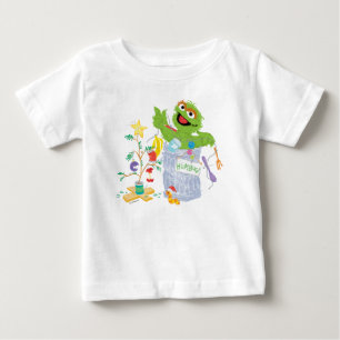 T-shirt Pour Bébé Rue Sésame   Oscar - Arbre de Noël