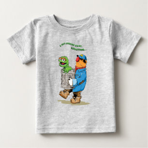 T-shirt Pour Bébé Rue Sésame   Oscar & Bruno l'éboueur
