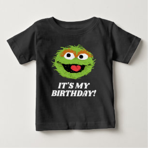 T-shirt Pour Bébé Rue Sésame   Oscar le Grouch C'est mon anniversair