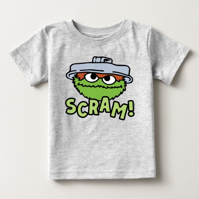 T-shirt Pour Bébé Rue Sésame | Oscar the Grouch Scram! (Devant)