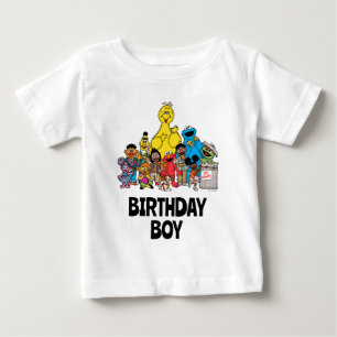T-shirt Pour Bébé Rue Sésame Sesame Pals Anniversaire Garçon