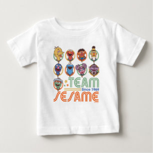 T-shirt Pour Bébé Rue Sésame   Team Sesame depuis 1969