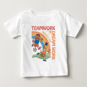 T-shirt Pour Bébé Rue Sésame   Travail d'équipe Ernie & Bert