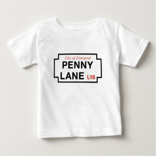 T-shirt Pour Bébé Ruelle de penny, plaque de rue, Liverpool, R-U
