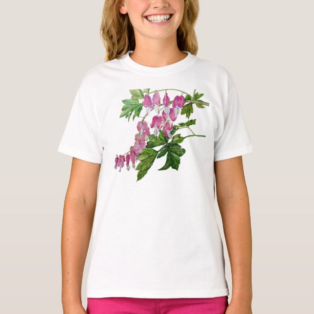 T-shirt Pour Bébé Ruffle Dress with Bleeding Hearts (Devant)