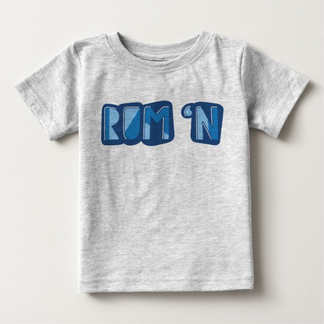 T-shirt Pour Bébé Rum 'n, Anglais, Yorkshire Slang (Devant)