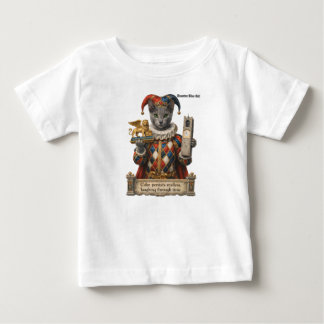 T-shirt Pour Bébé Russian Blue Arlequin Cat