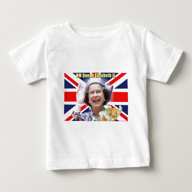 T-shirt Pour Bébé S.M. la Reine Elizabeth II (Devant)