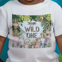 Safari Animaux, Blue Wild One, Garçon 1er annivers