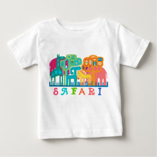 T-shirt Pour Bébé Safari - animaux de la jungle