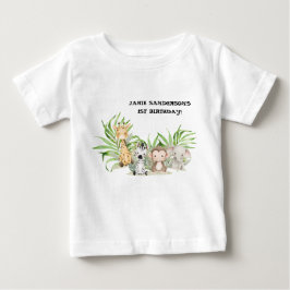 T-shirt Pour Bébé Safari Aventure 1er anniversaire