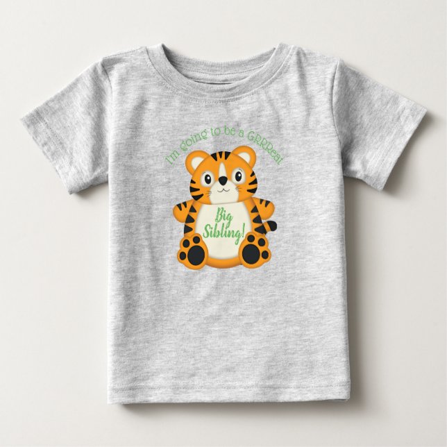T-shirt Pour Bébé Safari Baby shower tigre (Devant)