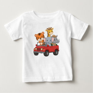 T-shirt Pour Bébé Safari Friends Adventure