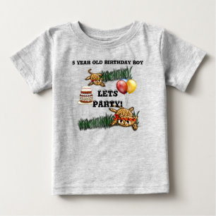 T-shirt Pour Bébé Safari Ultra mignonne Leopard Invitations d'annive