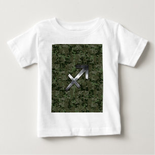 T-shirt Pour Bébé Sagittaire d'argent Connexion Camion numérique Woo