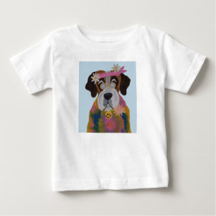 T-shirt Pour Bébé Saint Bernard Hippie