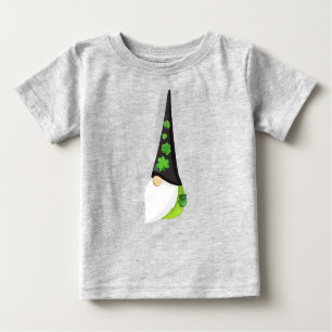 T-shirt Pour Bébé Saint Patrick's Day Gnome, mignonne Gnome, Clovers