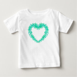 T-shirt Pour Bébé Saint-Patties, abstraite trèfle Coeurs irlandais