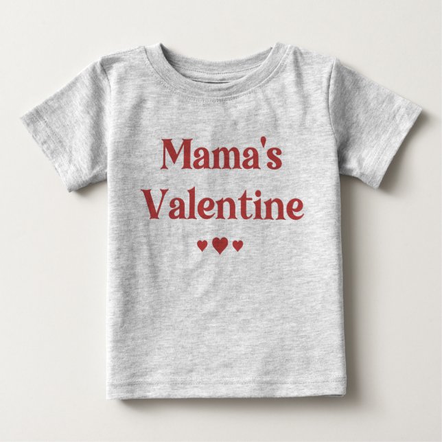 T-shirt Pour Bébé Saint Valentin de maman (Devant)