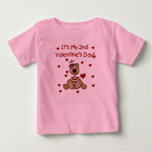 T-shirt Pour Bébé Saint-Valentin d'ours de garçon 2ème